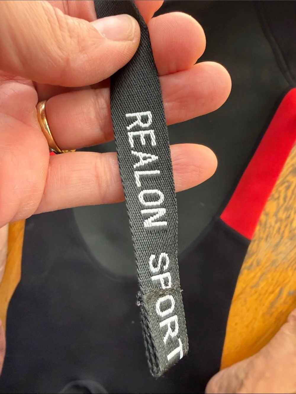REALON Neoprene Wetsuit - Black with Red Trim